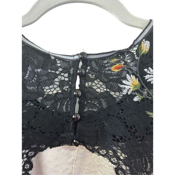 ABS by Allen Schwartz Lace Embroided Floral Sheath Dress Women's Black Size 4 - Picture 6 of 9